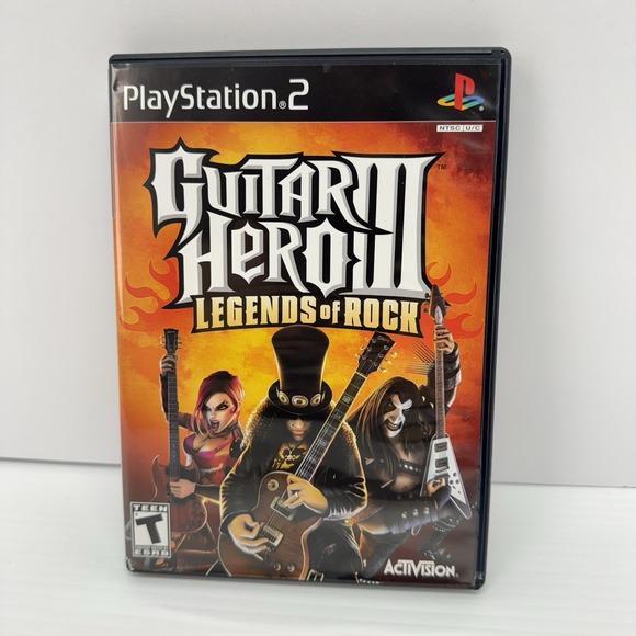 Other - Guitar Hero lll 3 Legends of Rock (Playstation 2 PS2 2007) CIB Complete - Tested